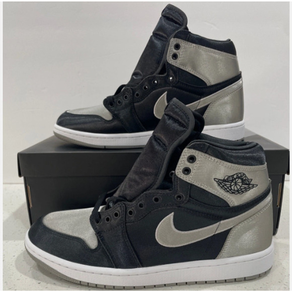 Air Jordan 1 Retro High OG Satin FD4810-010 New Black/Grey/White New